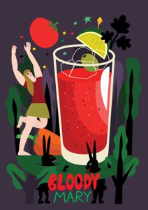 Bloody Mary, 2017 (vectorillustratie)
