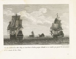Einde van het gevecht van Jan Bart op 22 mei, 1689