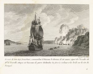 Jan Bart valt zes Hollandse schepen aan voor de kust van Portugal, 1693