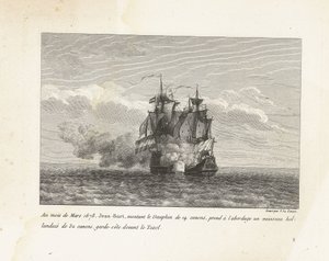 Jan Bart verovert een Hollands fregat, 1678