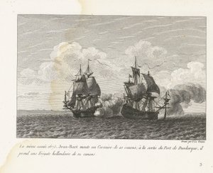 Jan Bart verovert een Hollands fregat bij Duinkerke, 1675