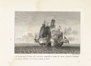 Jan Bart verovert een Hollands fregat bij Texel, 1675