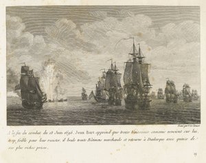 Treffen tussen een vloot onder Jan Bart en een Hollandse vloot, 1696