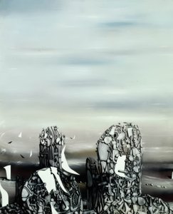 Dreigende lucht door Yves Tanguy