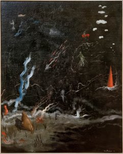 De onweersbui (Zwarte Landen) door Yves Tanguy