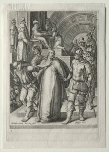 Passieset:  Christus voor Pilatus door Zacharias Dolendo