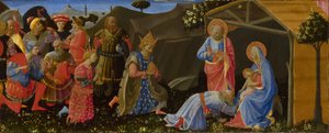 De Aanbidding der Wijzen, ca. 1433-1434 door Zanobi Strozzi