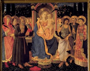 Het altaarstuk van Sint Hiëronymus De Maagd en Kind, ca. 1460