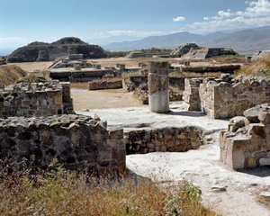 De noordelijke tempel (500 v.Chr.-850 n.Chr.) door Zapotec Zapotec