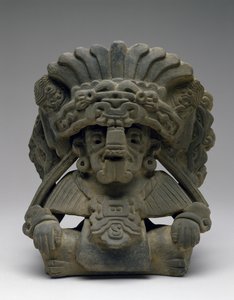 Urn met een Zittende Voorouder, 600-900 AD door Zapotec Zapotec