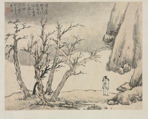 Landschapsalbum in verschillende stijlen: Sneeuwlandschap door Zha Shibiao
