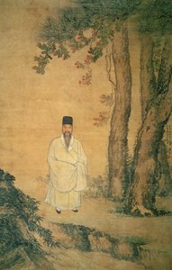 Portret van Huan Yu door Zhang Hong