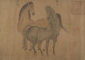 Acht Paarden door Zhao Mengfu