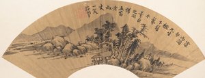 Rivierlandschap door Zhuang Jiongsheng