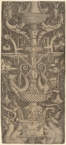 Ornamentpaneel met Draken, Maskers en Oorlogsinstrumenten
