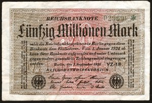 50 miljoen mark bankbiljet, Duitsland