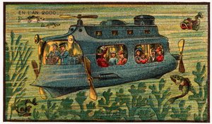 Een onderzeeër bus door . .