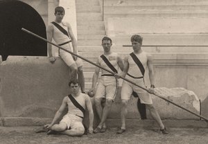 Amerikaanse atleten op de Zomerspelen, Athene, Griekenland. 1896 (foto) door . .