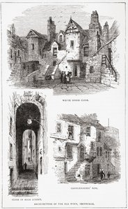 Architectuur van de Oude Stad, Edinburgh, Schotland door . .