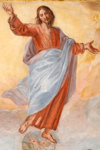 Hemelvaart van Christus. De Basilica della Santissima Annunziata del Vastato. Genua. Italië. door . .