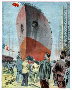 Slagschip Le Jean Bart door . .