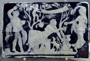 Camee die de toilet van Venus afbeeldt, met een bediende en Dionysus door Hippolyte Lalaise Devéria