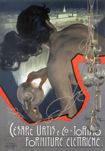 Cesare Urtis & Co, Torino - Elektrische Voorzieningen, poster, Italiaans