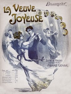 Paren dansen de wals Ballsirenen, circa 1910 (illustratie) door . .