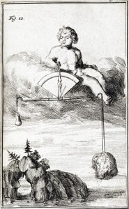 Cupido meet de luchtvochtigheid door Ferdinand Georg Waldmuller