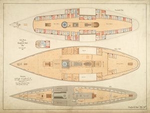 Dekplannen van de Choptank Boot "Ida"