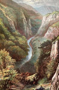 Dovedale, Peak District, Derbyshire, Engeland door . .