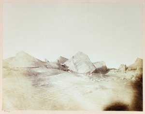 Expeditie naar de Noordpool (1875-1876) van kapitein George Nares (1831-1915): Floebergs, nabij Floeberg Beach door Frederick (attr. to) Barnard