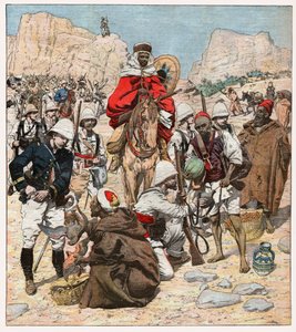 Franse soldaten in Marokko door . .