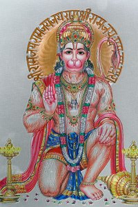 Hanuman, de apengod in de hindoeïstische mythologie.