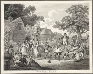 Oogstfeest, ca. 1810-1820 door Frederick (attr. to) Barnard
