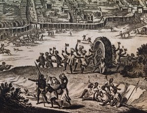 Inwoners van Loango, in het land van Bramas, gravure uit Description de l