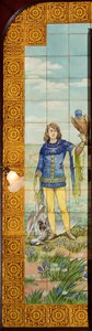 Interieur, tegelpaneel, schilder Furcy Ernest Tondeur, uitvoerder Boch Frères La Louvière