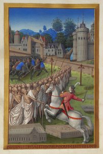 Les Très Riches Heures du duc de Berry, Folio 90v - De Ruiter van de Dood door Unbekannt 2321