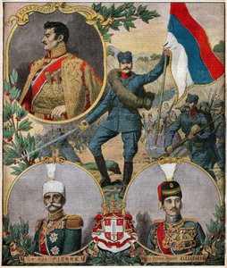 Servische nationale helden door Ferdinand Georg Waldmuller