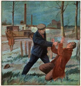 Moord op een taxichauffeur door Ferdinand Georg Waldmuller