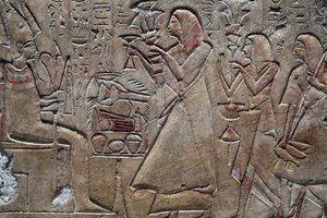 Musee des Beaux-Arts, Lyon, Frankrijk Kunstmuseum, Lyon, Frankrijk Huyu die offers brengt aan Osiris door John Pardon