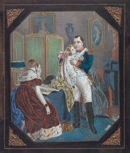 Napoleon en Keizerin Marie-Louise met de Koning van Rome, c.1860