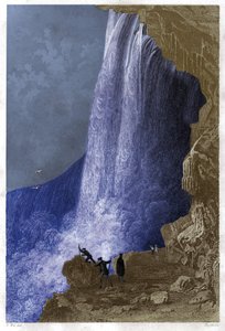 Niagara Falls, VS. circa 1860 (gravure)
