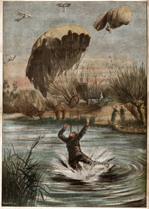 Duitse parachutist in de Eerste Wereldoorlog door Ferdinand Georg Waldmuller