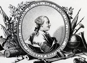 Portret van Karl Joseph von Firmian, Oostenrijkse politicus, gravure
