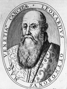 Portret van Leonardo Ottoboni, grootkanselier van Venetië, gravure