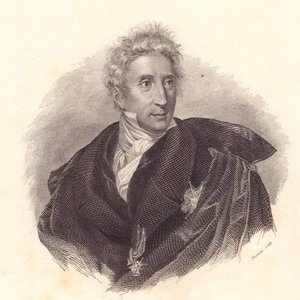 Portret van kunsthistoricus Leopoldo Cicognara, kopergravure door Fusinati naar portret van Lipparini door William Walcutt