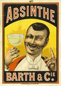 Reclame voor absint Barth & Cie, in Chalon sur Saone (Saone et Loire, Frankrijk), rond 1890 door Frederick (attr. to) Barnard