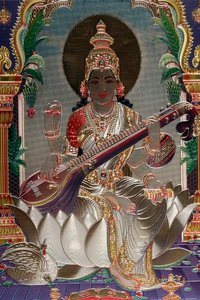Saraswati: de Hindoe godin van kennis, muziek, kunst, spraak, wijsheid en leren