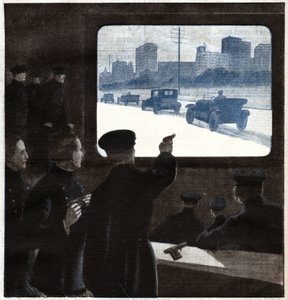 Schiettraining van politieagenten door Ferdinand Georg Waldmuller